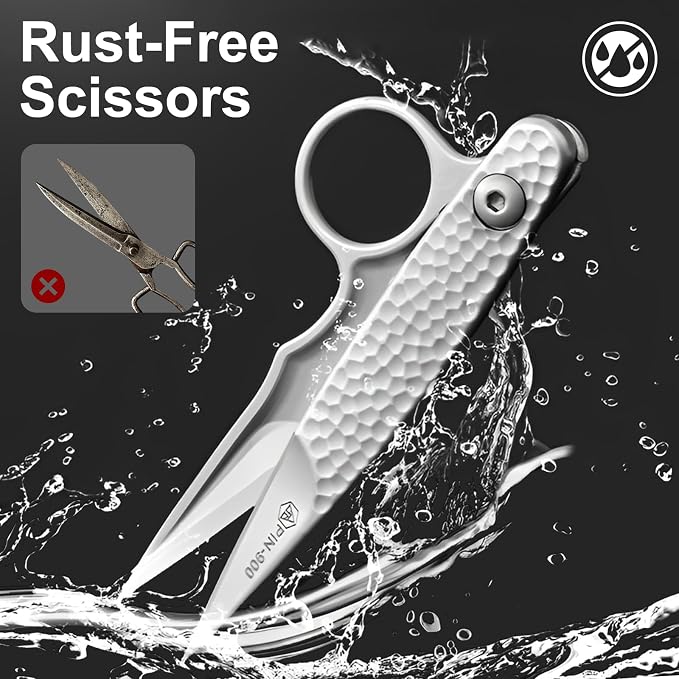 Runsgo Premium Tailor Scissors, Stainless Steel, Comfort Grip, Ambidextrous, Silver, Precision, 11.7cm x 4.3cm, 1 Count