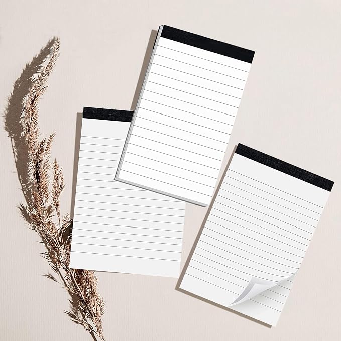 8 Pack Note Pads 3 x 5 Inch small notepads for Business Office Legal Pads | White Small Notepads College Ruled Writing Pad Mini Notepad with 30 Sheets Lined Paper in Each Notepad for Home Office School