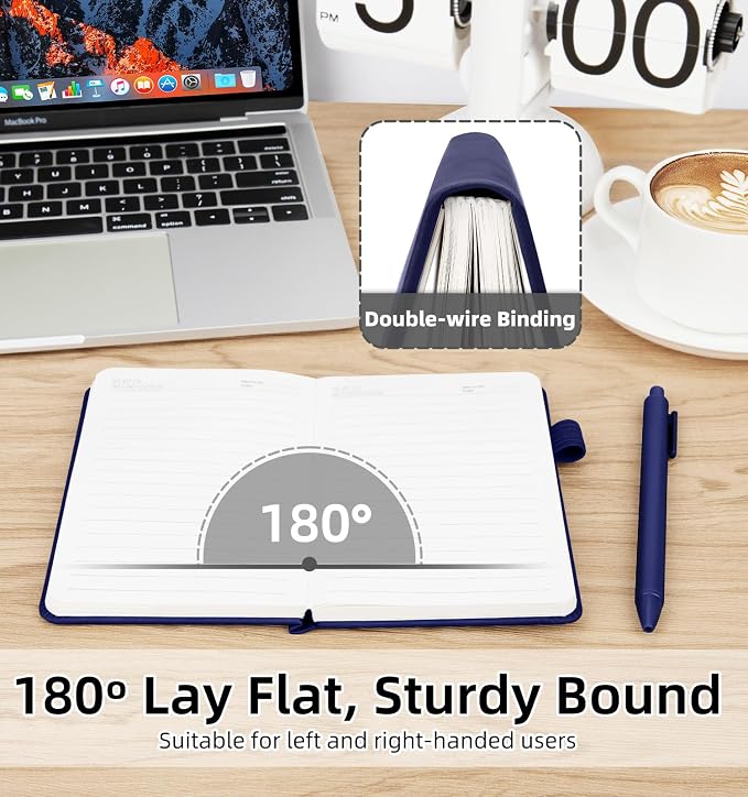3 Pack Pocket Journaling Notebooks, A6 Small Notebook For Note Taking Journaling Notebooks Journals For Writing Mini Note Pads With Pen Holder 120 Pages 100 GSM Thick Paper-3 Deep Blue