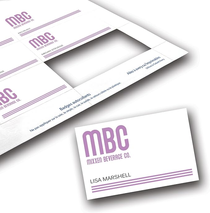 Avery Customizable Name Badge Inserts, 3" x 4", White, 2 Packs of 300, 600 Printable Name Tag Inserts Total (35392) | 2 Packs of 300, Printable Name Tag Inserts