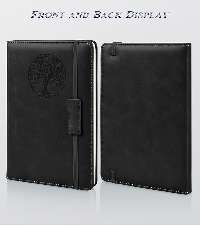 Biuwory A5 Hardcover Blank Journal Notebook, Leather Sketchbook for Drawing | 140 Unlined Pages Vintage Notebook, 5.7"×8.3" Travel Diary for Work, School, Art Journal, Daily Writing for Women & Men