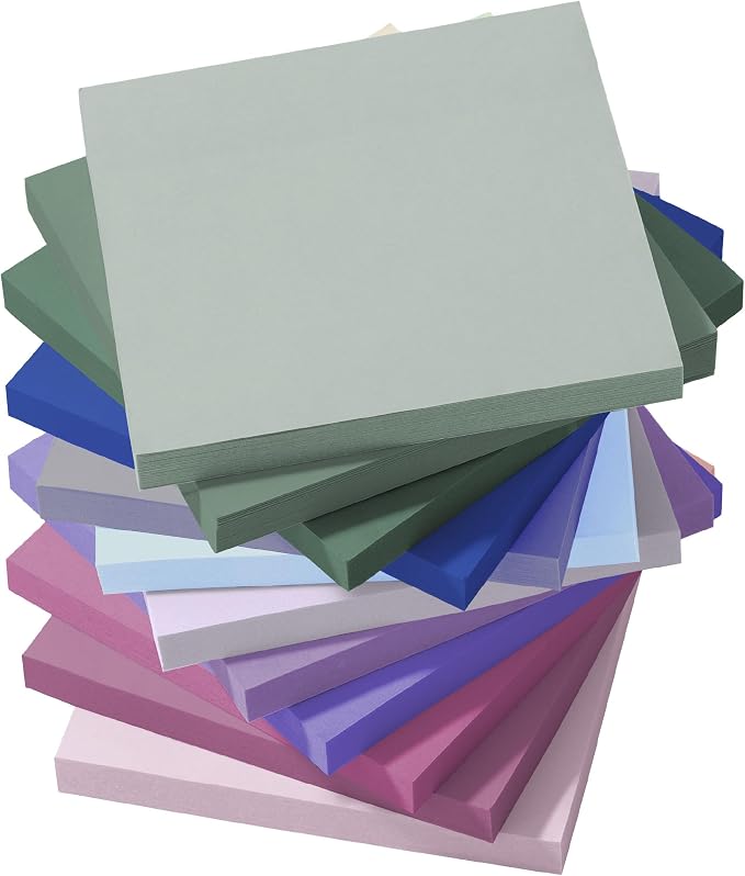 Mr. Pen- Sticky Notes, 3"x3", 12 Pads, 600 Sheets, Colorful | Sticky Notes Bulk, Self-Stick Note Pads, Perfect for Office, School, Home, Study & Organization