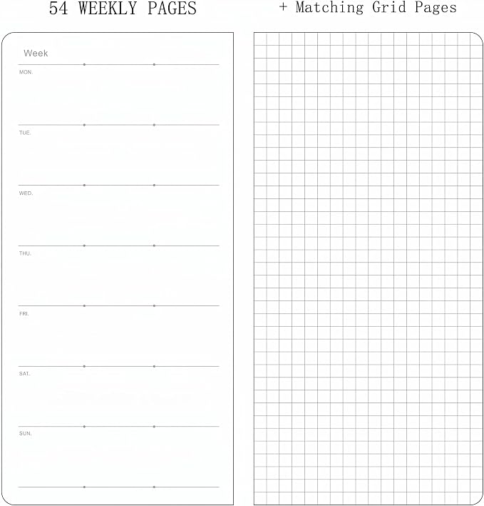 Undated Weekly Planner Notebook Pocket Organizer Appointment Book Journal Notebook A6 Week Plan Notepad (Dark Blue)