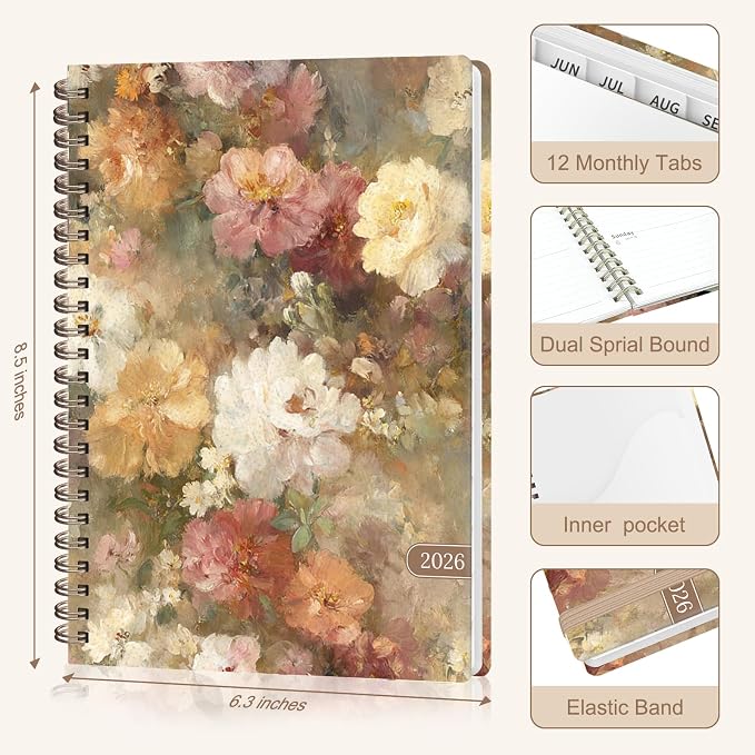 2026 Planner, Weekly and Monthly Calendar Planner Agenda, Jan 2026 - Dec 2026, Planning Academic Book, Office Desk Accessories and School Supplies - A5 (6.3'' x 8.5'')