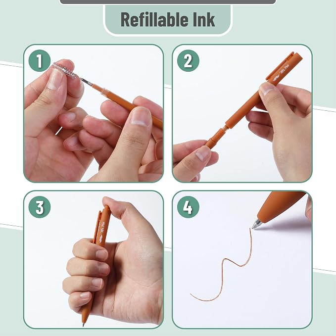 Mr. Pen- Retractable Gel Pens, 12 Pack, Assorted Color Ink | Fine Point 0.7mm, Fast Dry, Smooth Writing, Cute Pens for Drawing, Writing Planner and School Supplies