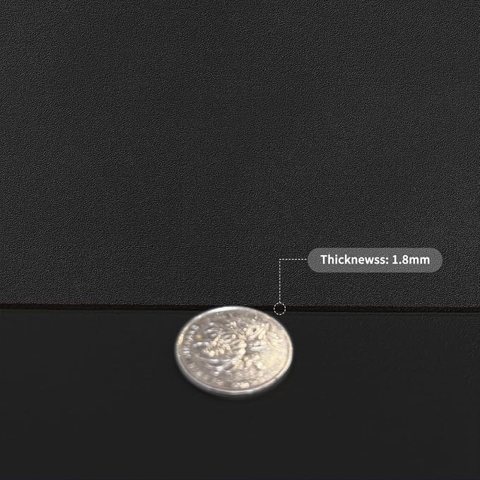 Faux Leather Table Cover,1.8mm Thick,42x84 Inch Table Protector,Table Protector for Dining Room Table,Table Pads for Dining Room Table.(Black+Black,42x84)