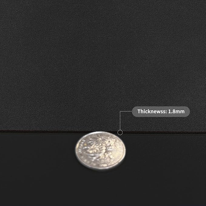 Faux Leather Table Cover,1.8mm Thick,48x60 Inch Table Protector,Table Protector for Dining Room Table,Table Pads for Dining Room Table Rectangular.(Black+Black,48x60)
