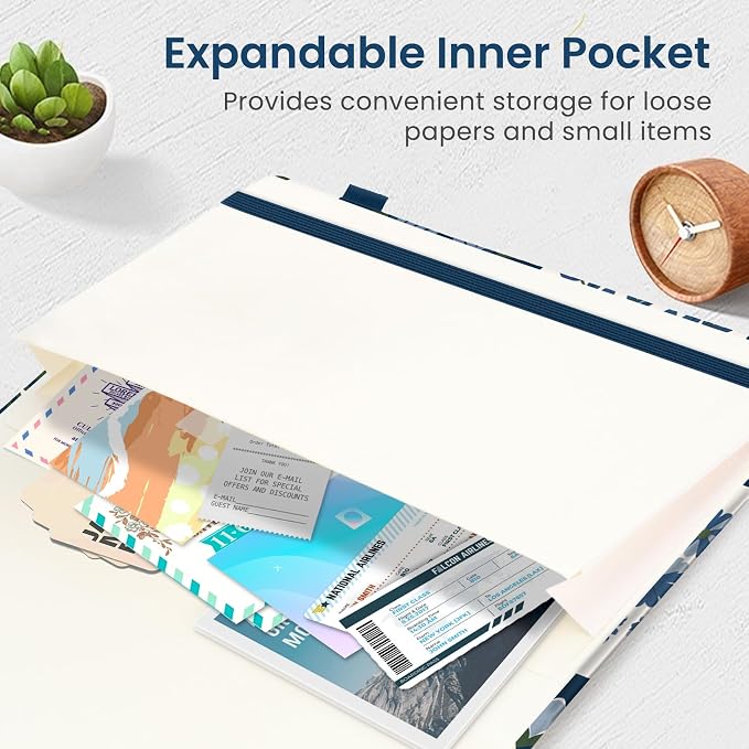 Taja Pretty Lined Journal for Women, Aesthetic Cute Hardcover Leather Journal for Writing, A5 College Ruled Notebook for Work & Note Taking, Perfect for Office School Home, 160 Pages, Petal Array