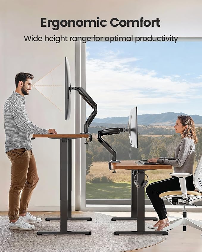 ErGear 17 to 49 inches Single Monitor Mount for Ultrawide Screens,Holds 26.5lbs,Heavy Duty Single Monitor Arm,Single Monitor Stand with Swivel,Tilt,Rotation for Home and Office,VESA 75/100mm