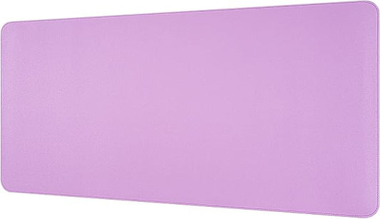 Dual-Sided Desk Pad, Large Mouse Pad - Natural Cork & PU Leather Non-Slip Waterproof Desk Mats for Office and Home (Purple, 31.5" x 15.7")