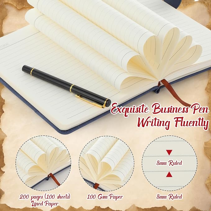 Cholemy 12 Pcs Back to School Leather Journal Gift Bulk Sets for Women Men Employee Coworker A5 Life Tree Hardcover Executive Writing Notebooks with Pen Teacher Office Business 200 Page(Retro Colors)
