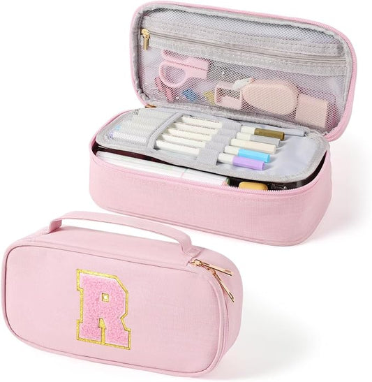 YOOLIFE Pink Pencil Case for Girls, Pencil Pouch Bag, Aesthetic Pen Pouch School Supplies for Teen Girls, R (Pink)