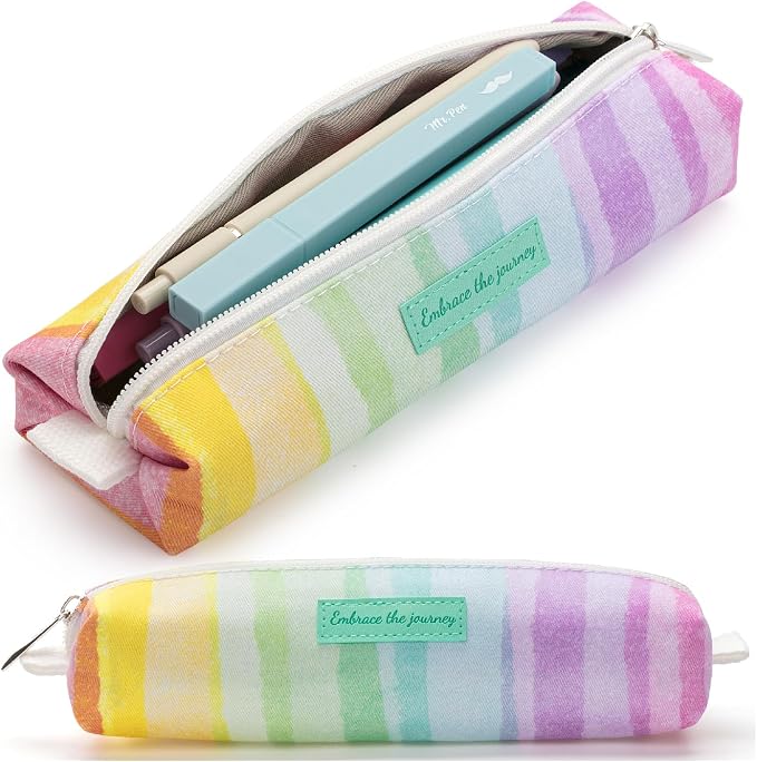 Mr. Pen- Cute Pencil Case Pouch, Multipurpose Canvas Bible Pencil Pouch | Smooth Zipper, Premium Material, Neat Stitches, Ideal for Stationery, Cosmetics, Electronics, School, Office, Travel