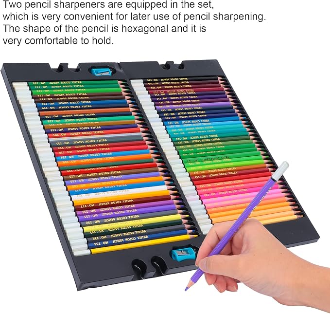 Pastel Colors Colored Pencils Set, Oil Pastel Pencils for Artists, Colored Pencils Oil Based Soft Core Color Pencils Set For Painting Sketching (72 color lead)