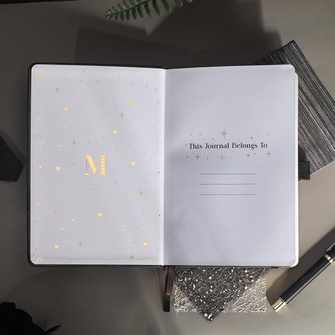 MGGAO Dotted Journal for Women Men, A5 Hardcover Dot Notebook | Aesthetic Notebook with 190 Numbered Pages, 160 GSM Thick Paper, Golden Edges, for Writing, Note Taking, Journaling