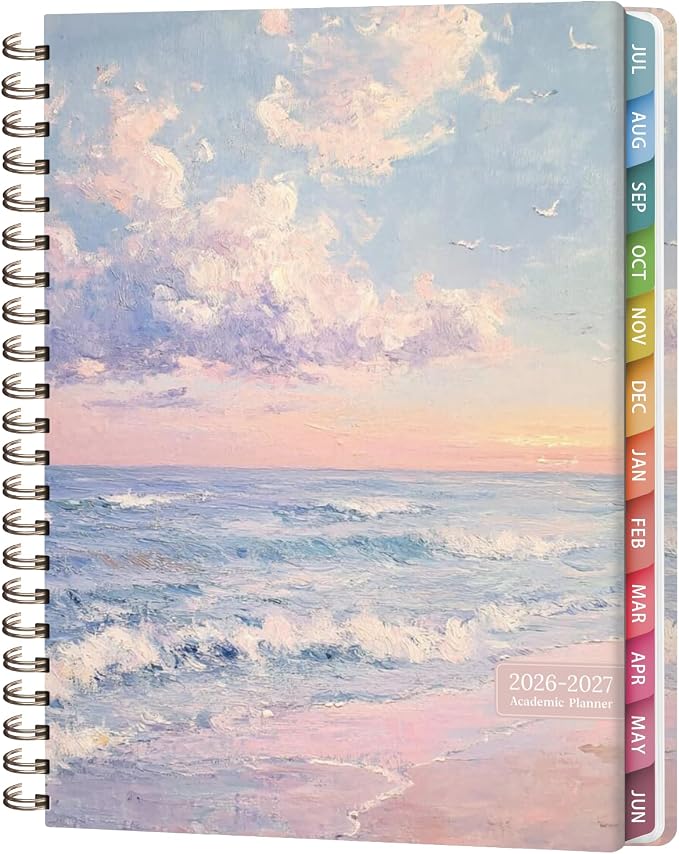 Planner 2026-2027, Weekly and Monthly Academic Planner, July 2026 - June 2027, Hardcover Calendar Agenda Book for School Year Planning, School Supplies for Teacher and Student, Letter Size(8.5'' x 11'')