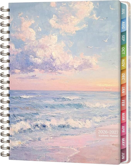 Planner 2026-2027, Weekly and Monthly Academic Planner, July 2026 - June 2027, Hardcover Calendar Agenda Book for School Year Planning, School Supplies for Teacher and Student, Letter Size(8.5'' x 11'')