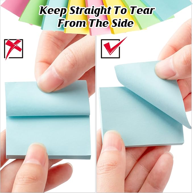 120 Pads Sticky Notes Bulk 1.5 x 2 Inch Mini Self Stick Note Small Assorted Bright Colors Paper Memo for Office School Notebook Supplies 50 Sheets/pad (Classic Color)