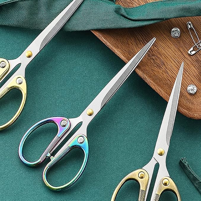 6.3-inch Small Craft Scissors, Sharp Blades Office Scissors for Desk, Stainless Steel All Purpose Scissors for Office, Home, School, DIY, Sewing, Fabric (Colorful)