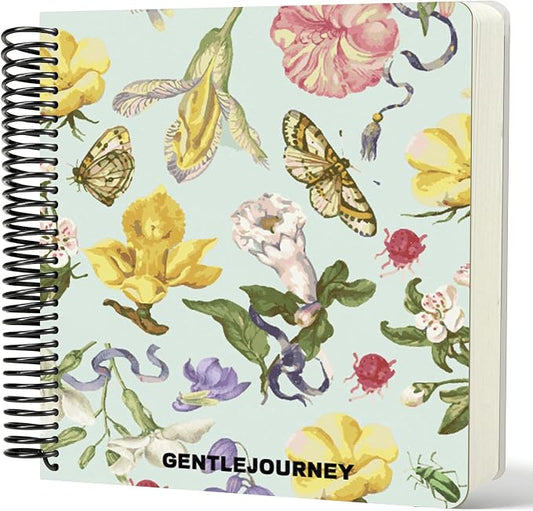 Hardcover Sketchbook,7.2"x8.3"Spiral Bound Drawing Pad,Floral Moth | 150gsm(92lb)Acid-Free Thick Paper,Blank Art Journal for Adults,Artists&Beginners,Ideal for Sketching,Doodling and Mixed Media