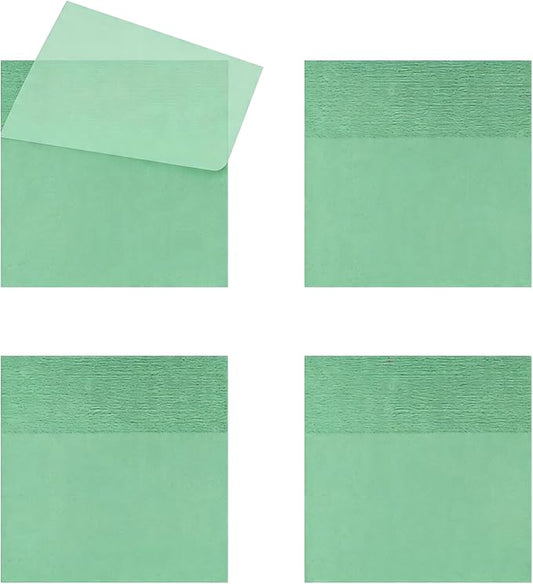 200 Sheets Transparent Sticky Notes, 3x3 Inch Clear Post It Notes for Office School College Teacher Student Supplies (200, Green)