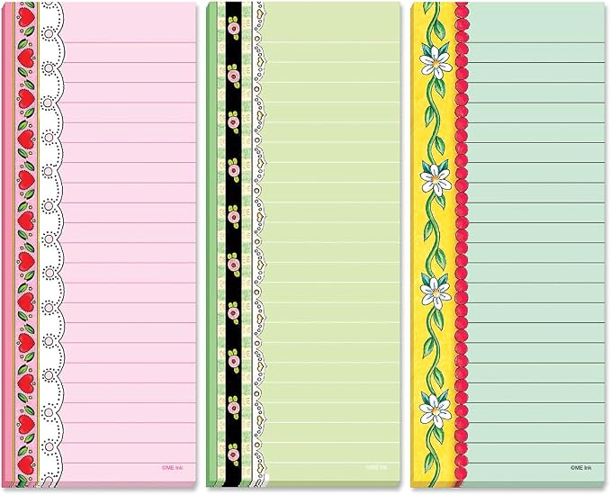 Current Mary Engelbreit Seasonal Magnetic Notepad Set – Set of 12 Mini Memo Pads, 12 Designs, 30-Sheet Pads, 2½ x 6½ Inches, Shopping List, To-Do Notes, Printed in The USA