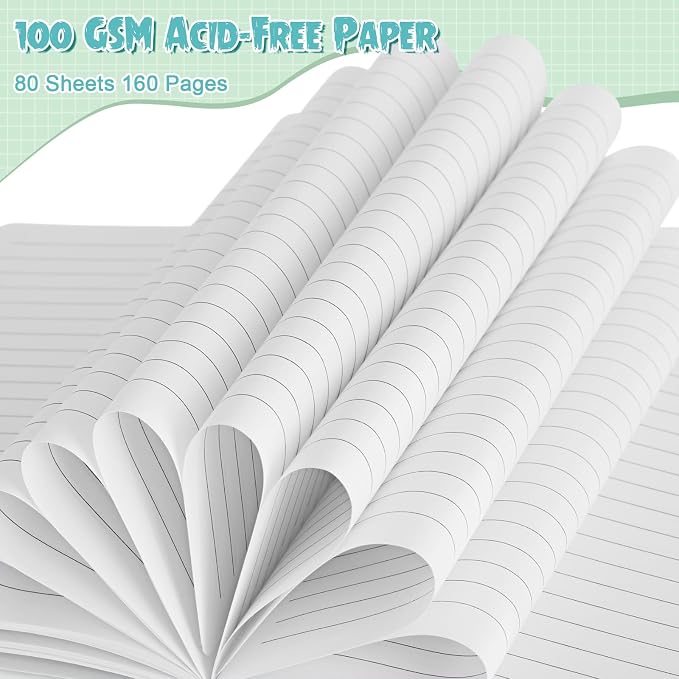 Laumoi 14 Pack Hardcover Journal Notebooks Bulk A5/A4/B5 Journaling Notebook Wide Ruled PU Leather Ruled Lined Journals with Pen Holder for School Business Work Writing (Rococo Color,A5)