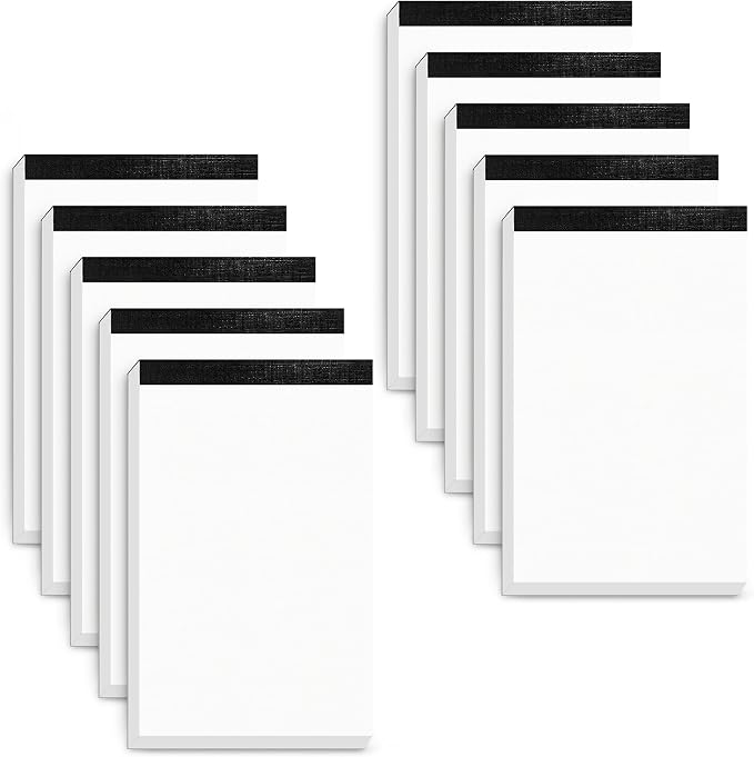 10 Pack Small Notepads Refills Grocery for List White Memo Pads 3x5 In Writing Notepad of Work Server Writing Note Pads with 50 Sheets Scratch Pads Paper in Each Pad Mini Pocket Notebook Refills Blank