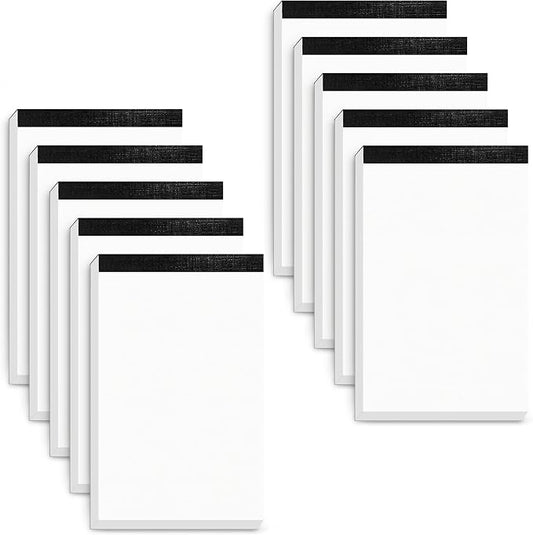 10 Pack Small Notepads Refills Grocery for List White Memo Pads 3x5 In Writing Notepad of Work Server Writing Note Pads with 50 Sheets Scratch Pads Paper in Each Pad Mini Pocket Notebook Refills Blank