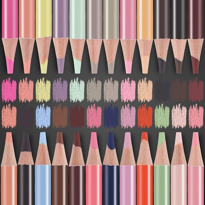 MARTCOLOR Skin Tone Colored Pencils for Portraits and Skintone, 24 Colors | Oil Color Pencils for Drawing, Sketching, Adult Coloring, Shading & Blending, Artist Pencils for Beginners, Artists