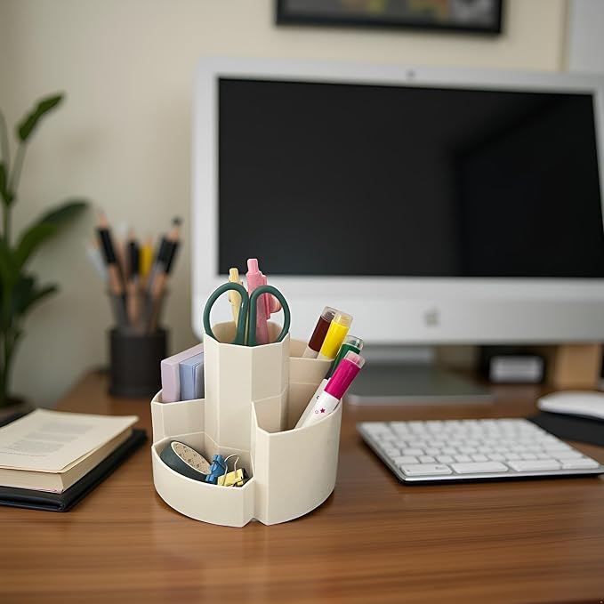 Pen Organizer for Desk Pencil Cup Office Desktop Organizers Cute Pencil Holder Stationery School Supplies for Office, Home, School