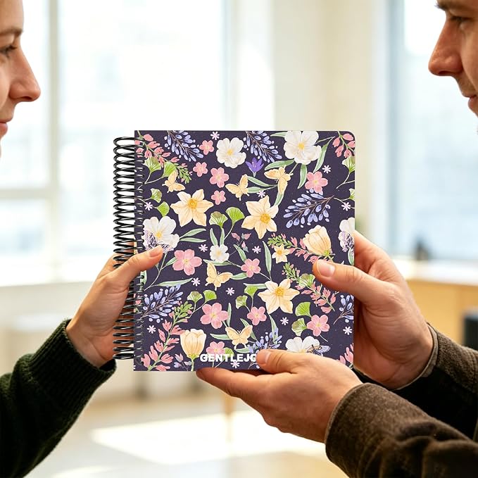Hardcover Sketchbook,7.2"x8.3" Spiral Bound Drawing Pad,Violet Haze Garden | 150gsm(92lb)Acid-Free Thick Paper,Blank Art Journal for Adults,Artists&Beginners,Ideal for Sketching,Doodling and Mixed Media