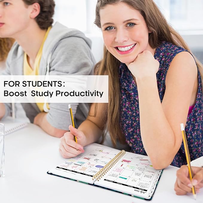 Planner 2026-2027, Academic Monthly and Weekly Calendar Planner for Women, July 2026 - June 2027, Hardcover Pretty Agenda Planner Book with Tabs, Spiral Daily Organizer for School Office Home Supplies, 6.3" x 8.5" - Midnight Aviary
