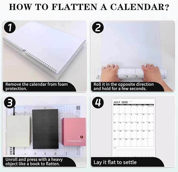 Large Wall Calendar 2026-2027, 18 Month Vertical Wall Calendar Jul 2026 – Dec 2027, 15" x 22" with Thick Paper & Large Blocks for Home Office Minimalist