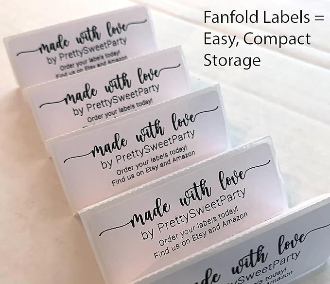 White Address Labels for Business - Personalized Return Address Labels, Custom Mailing Labels, Shipping Stickers for Envelopes and Packages (Thank You)