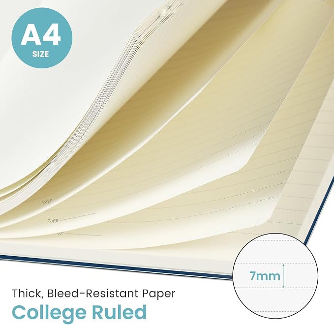 Taja Large Spiral Lined Journal for Women, 8.5" x 11" Notebooks for Work Collge Ruled, A4 Aesthetic Cute Journaling Notebooks for Writing, Plastic Cover, Sunset