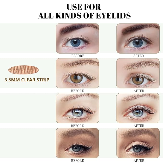 Eyelid Tapes for Hooded Eyes Invisible Eyelid Lift Strips 3.5MM 480MM
