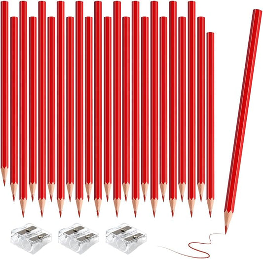 36 Pack Red Colored Pencils for Kids, Pre-sharpened Art Pencils Back to School Supplies Set, Drawing Sketching Pencils for Students, Teachers, Classroom