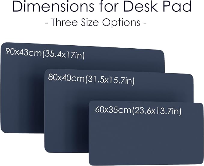 Leather Desk Pad Protector, Waterproof Mouse Pad, PU Desk Mat, Office Desk Cover, Desk Writing Mat for Office/Home/Work/Cubicle (Blue/Yellow) 31.5x15.7 in