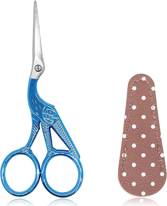BIHRTC 4.5" Protect Cover Scissors, Stainless Steel for Handcraft | Stainless Steel, 4.5 Inch Sewing Scissors for Embroidery, Sewing, Crafting, Threading, Art Work, Needlework, DIY Projects