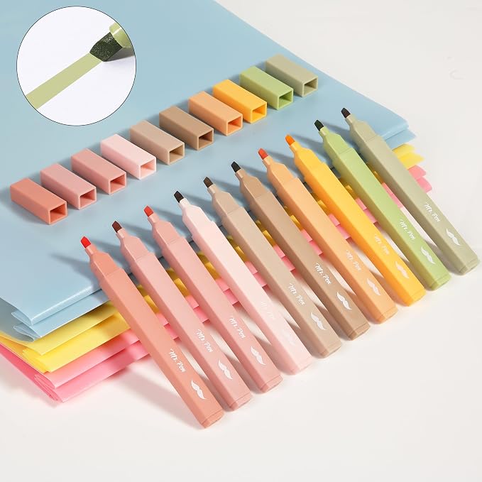 Mr. Pen- Aesthetic Highlighters No Bleed, 10 Pack, Assorted Colors | Chisel Tip, Cute Highlighters Assorted Colors for Journaling, Highlighting, Underlining, Fast Dry, Back to School Supplies