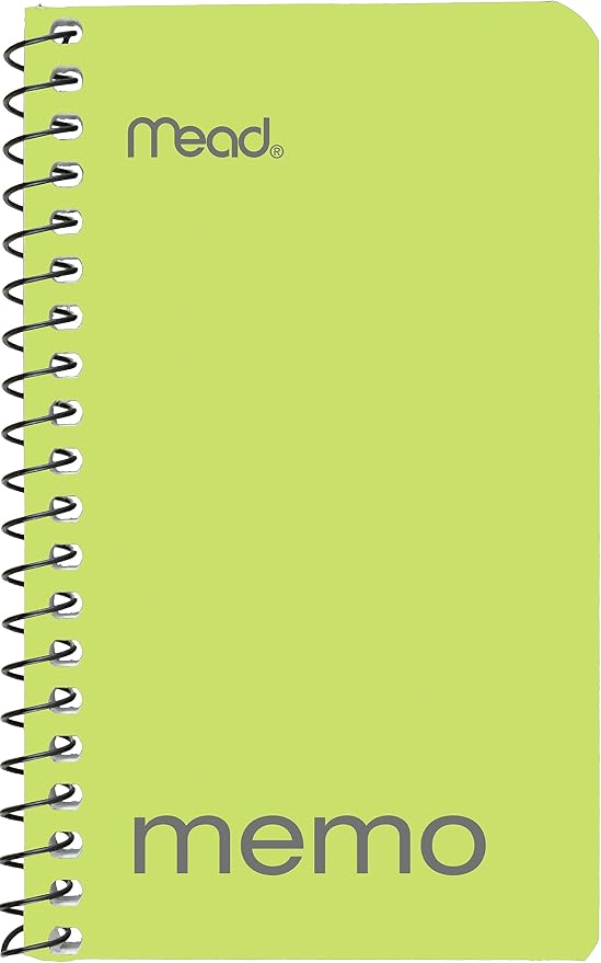 Mead Small Notebook, 24 Pack of pocket notebook 3x5 " College Ruled Small Memo Pad Wirebound 60 Sheets, Pastel Colors of Mini Notebook in Bulk pack