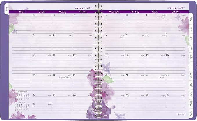 AT-A-GLANCE 2027 Planner, Weekly & Monthly, 13-Month Jan-Jan, 8.5" x 11", Beautiful Day (938P-905-27)