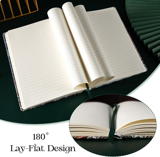 MGGAO B5 Lined Journal Notebook, Aesthetic Owl Embossed, Hardcover | Wide Ruled, 6.8" X 9.1", 192 Pages, Ribbon, Elastic Band, For Women & Men, For School & Office, Writing & Note Taking