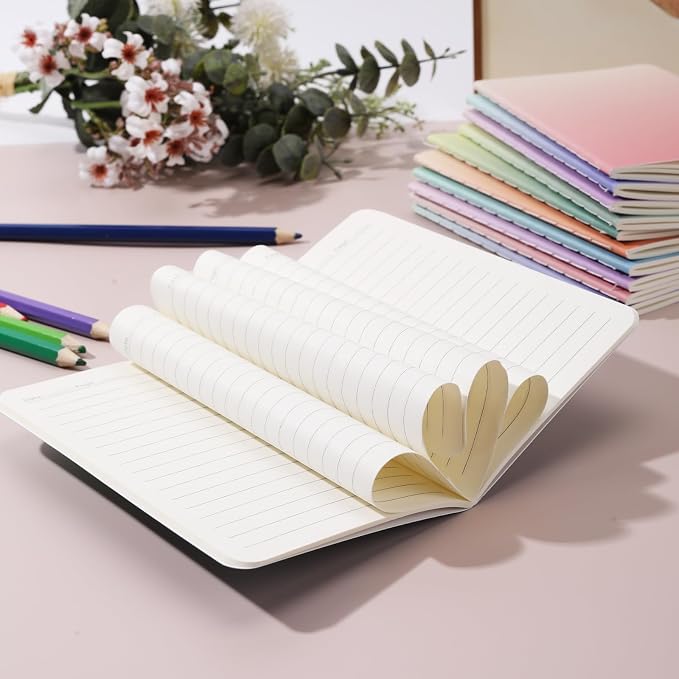 Ddaowanx Small Lined Notepads, Bulk Cute Mini Journals,3.5 x 5.5 Inches,72 Pages, Pocket Notebooks Set Colorful Cover Notebooks for Kids, Party Favors (120)
