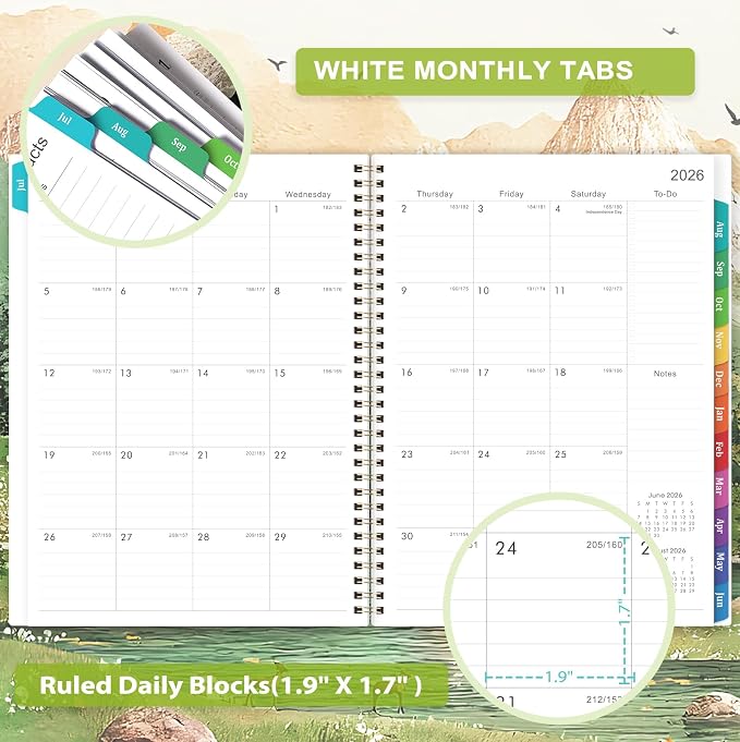 Planner 2026-2027 - Academic Planner 2026-2027 Weekly and Monthly, July 2026 - June 2027, 8.5''x11'', Weekly Monthly Planners with Printed Tabs, Inner Pocket | July 2026 - June 2027, Weekly Monthly Planners, Printed Tabs, Inner Pocket, Planner for Stud...
