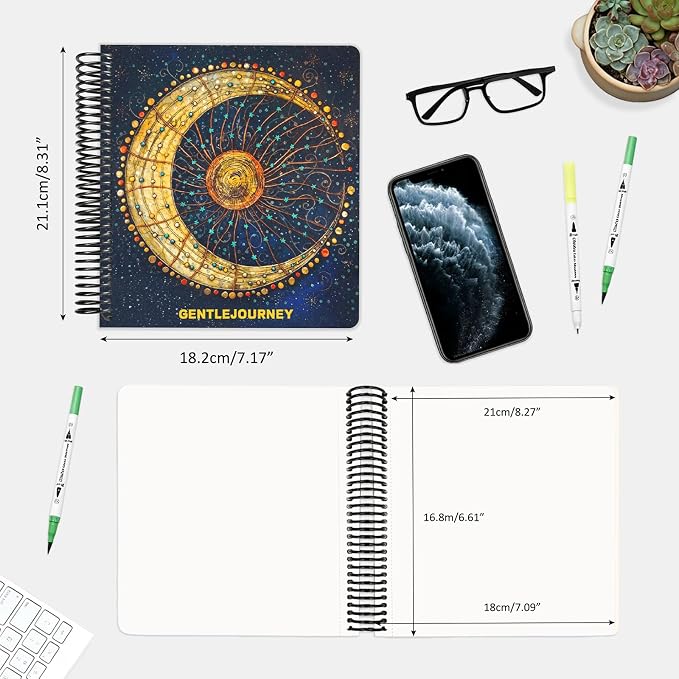 Hardcover Sketchbook,7.2" x 8.3" Spiral Bound Drawing Pad | 150gsm(92lb)Acid-Free Thick Paper,Blank Art Journal for Adults,Artists&Beginners,Ideal for Sketching,Doodling and Mixed Media