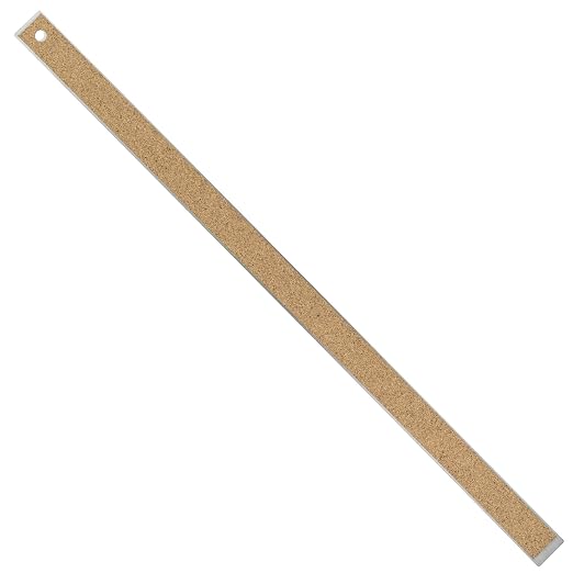 24" Stainless Steel Ruler with Non-Skid Cork Backing: 32 & 64 divisions per inch