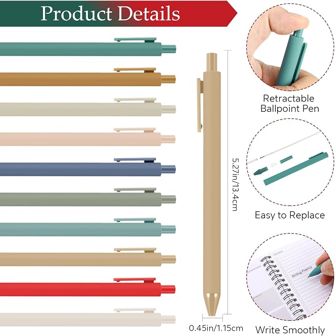 Chuangdi 20 Sets Lined Spiral Notebooks with Sticky Notes and Bamboo Pens, Back-to-school Gifts for Office Teachers Staff, Boho Notebook with Pen Bulk Gift (Morandi)