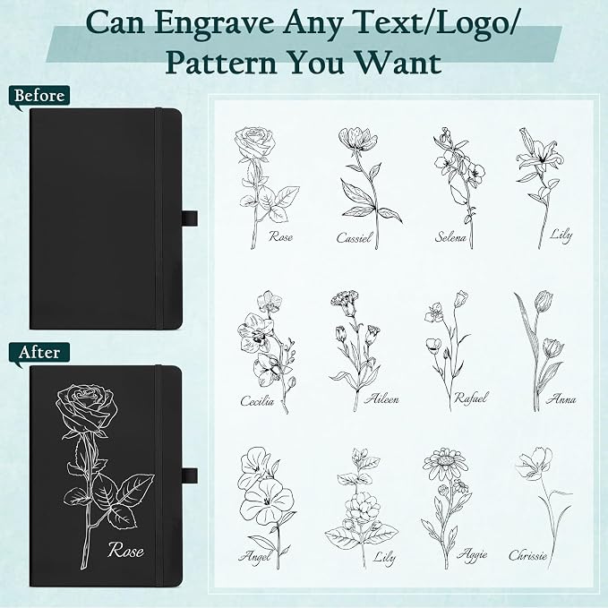Personalized Journal Set Custom A5 Notebook & Pen with Gift Box, SkyBlue
